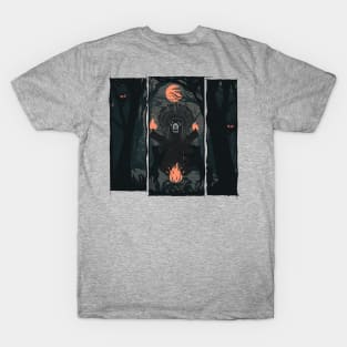 Orange Moon (Front and Back) T-Shirt